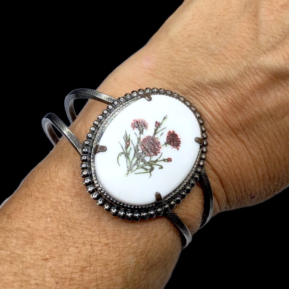 🌺LARGE Vintage Porcelain Bracelet - Picture 12 of 12